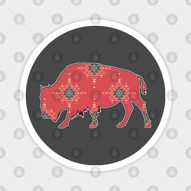 Bison Pattern - 5 Magnet by Brightfeather